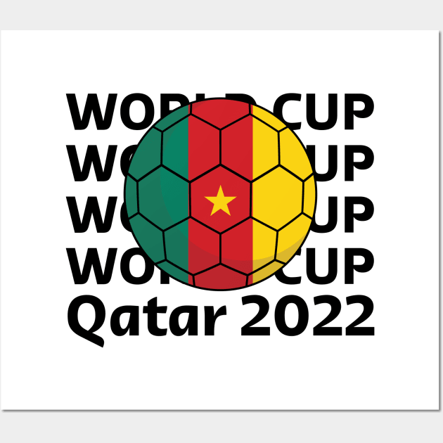 World Cup Qatar 2022  - Team Cameroon Wall Art by Inspirit Designs